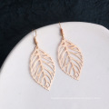 Shangjie OEM Anillo Retro hollow metal leaves gold stud earing trendy earrings 2021 exaggerated earrings